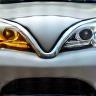 Before and after headlight restoration